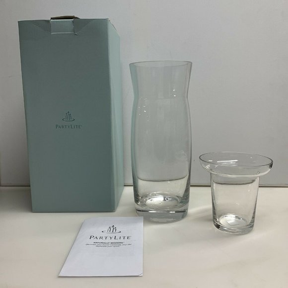 PartyLite Naturally Modern Votive Clear Glass Cand - Picture 2 of 9